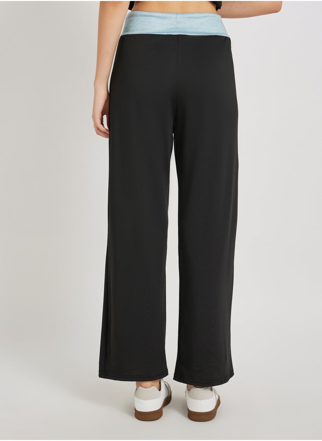 Take Two Take Two Contrast Waistband Drawstring Relaxed Fit Pants  - Image 4