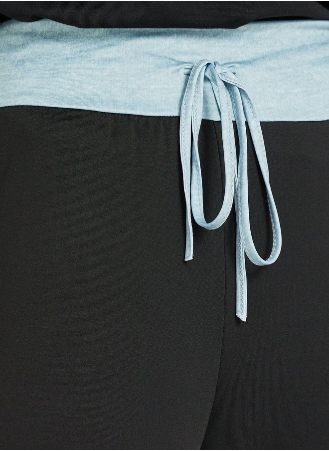 Take Two Take Two Contrast Waistband Drawstring Relaxed Fit Pants  - Image 3
