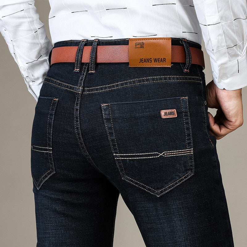 A generation of special explosions spring and summer straight mens waist elastic loose boys long pants youth popular 6329#Black