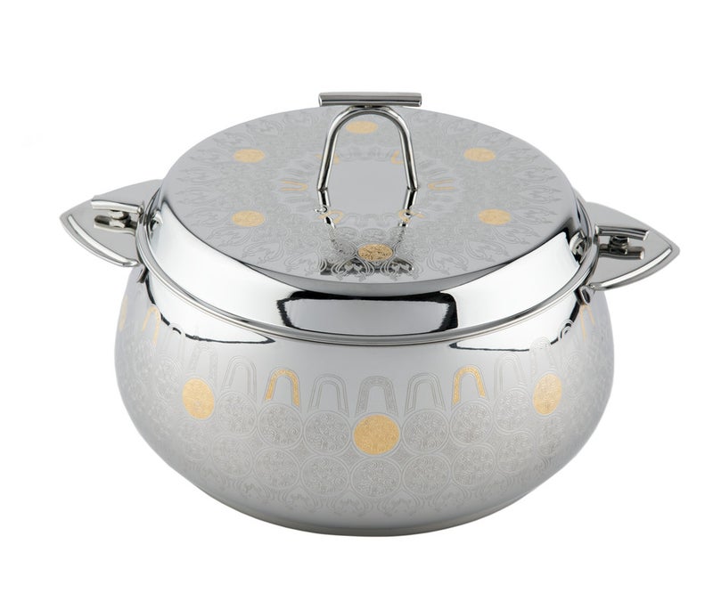 السيف  قدر ميرنا ستانلس ستيل بمقبضين ذهبي 3500 مل - Image 5