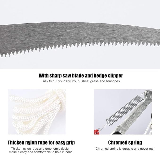 Veltrix Pruning Gardening Saw | Sharp Blade Hand Saw for Tree, Branch & Wood Cutting | Lightweight, Durable Tool for Camping & Outdoor Use (2in1 Saw with Shear) - Image 4