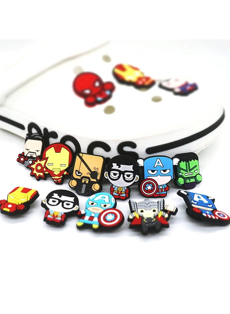 Excefore Shoe Charms Decorations 25 Pcs Random Superhero PVC Shoe Charms for Shoes Bracelet Wristband Kids Party Birthday Gifts Party Favors - Image 4