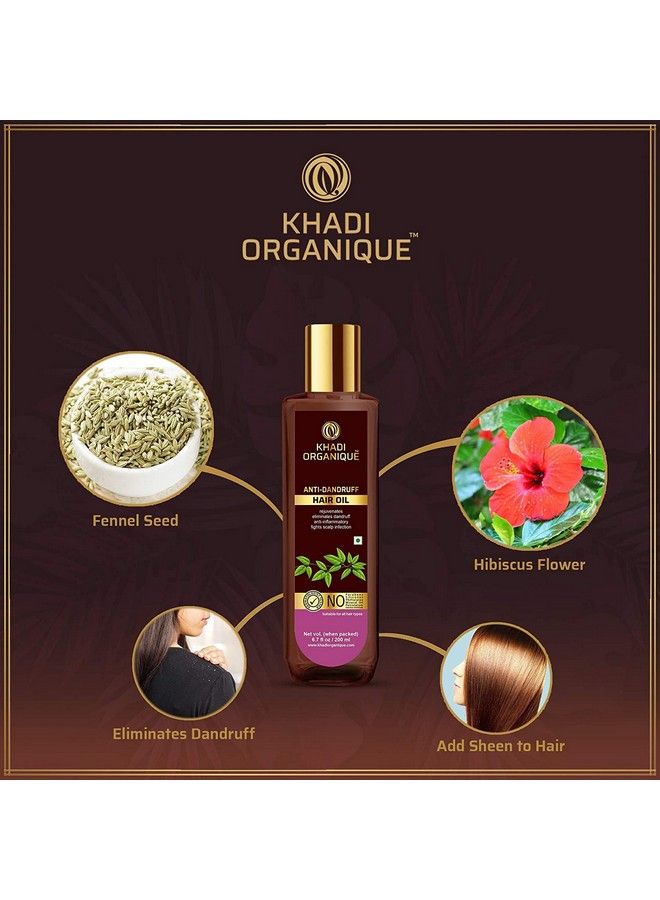Organique زيت شعر مضاد للقشرة لنمو الشعر والتحكم في تساقط الشعر للرجال والنساء (خالي من SLS والبارابين) 200 مل - Image 4