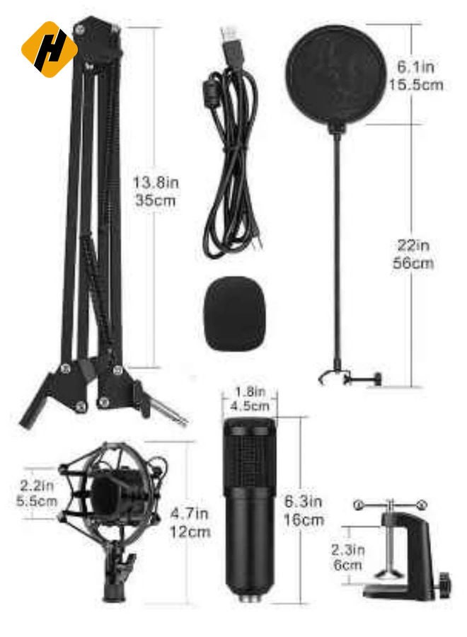 HuHa USB Condenser Microphone Kit with Adjustable Stand  - Image 3