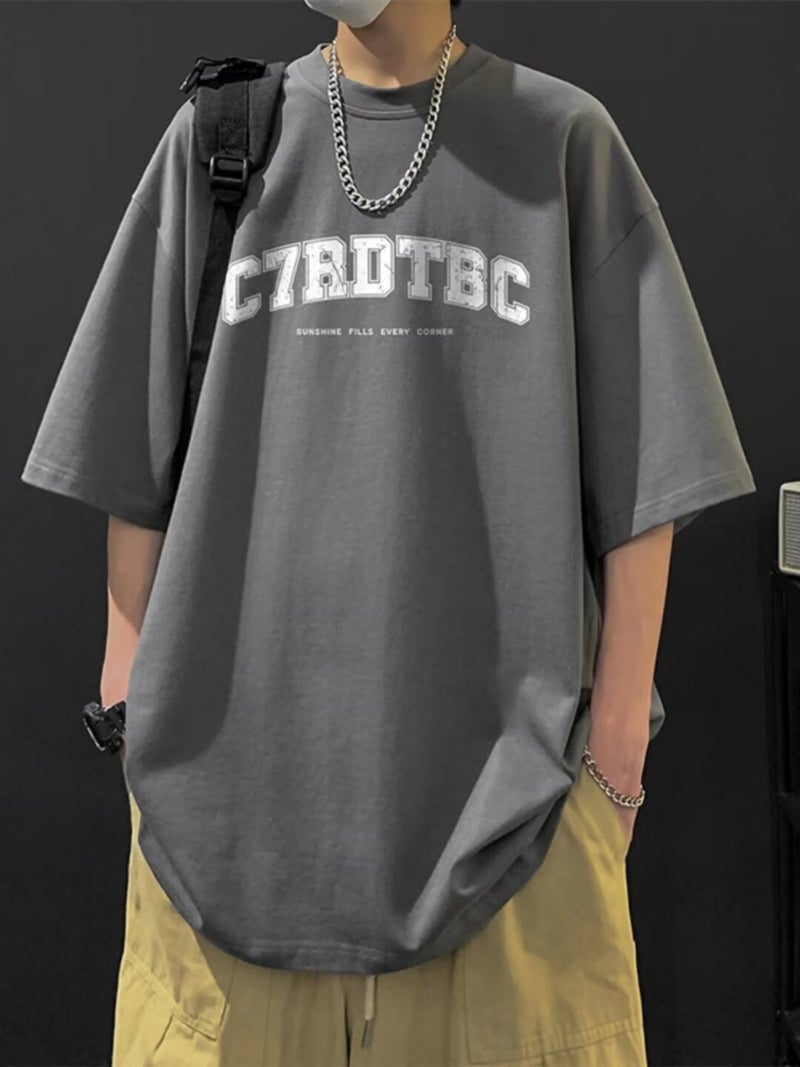 2024 T-Shirt Boys Summer Japanese Style Loose Letter Printed T-Shirt Versatile New Casual Short-Sleeved Trendyy Ins - Image 4