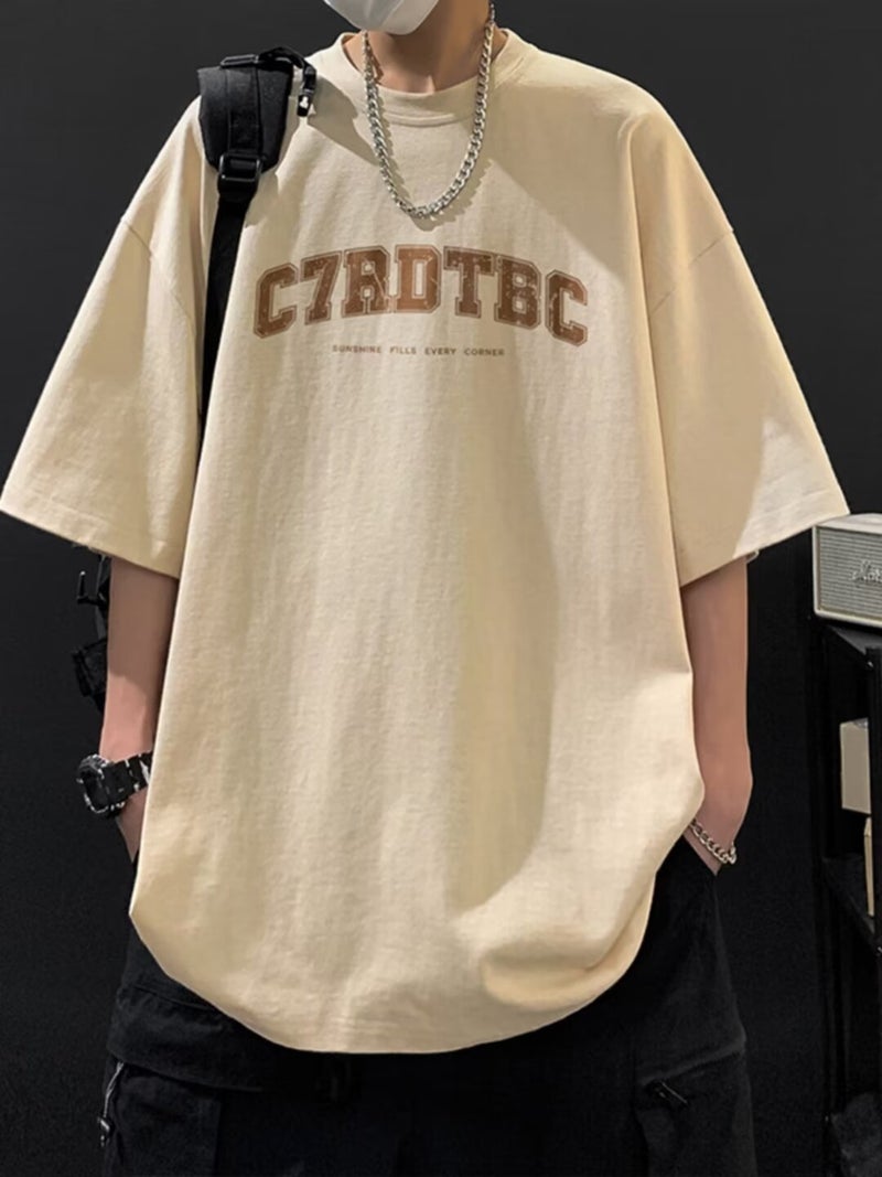 2024 T-Shirt Boys Summer Japanese Style Loose Letter Printed T-Shirt Versatile New Casual Short-Sleeved Trendyy Ins - Image 2