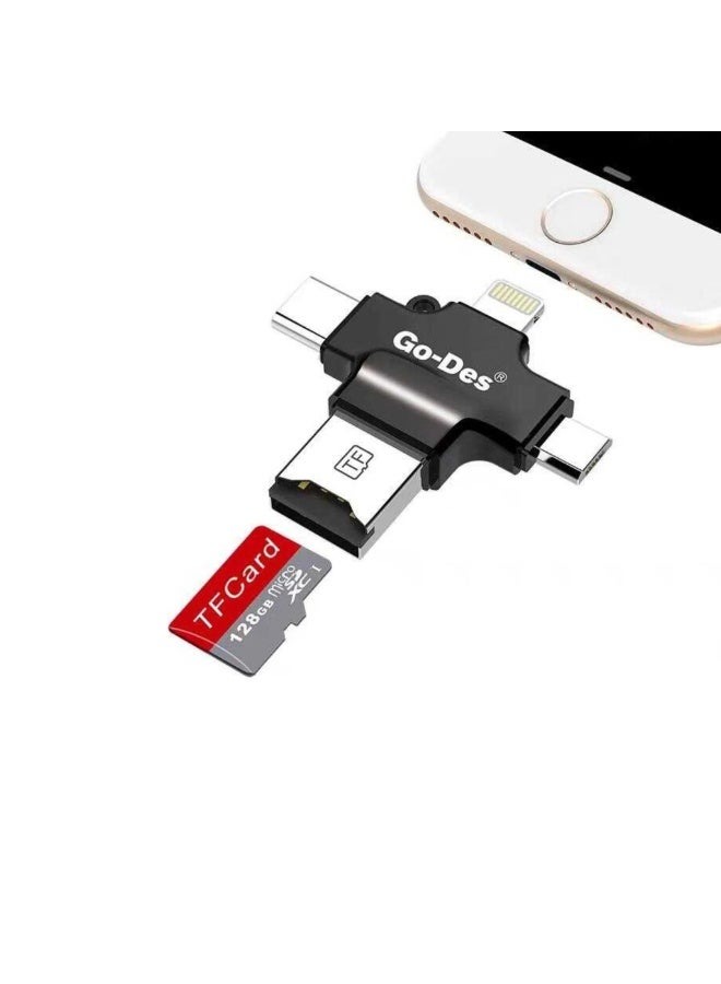 GO-DES Go Des GD-DK101 Mobile Phone Card Reader Black - Image 4