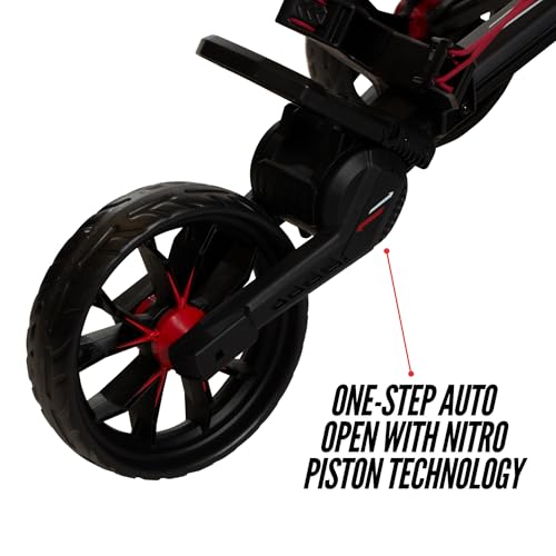Bag Boy Nitron Golf Push Cart, Pink/Wine - Image 4