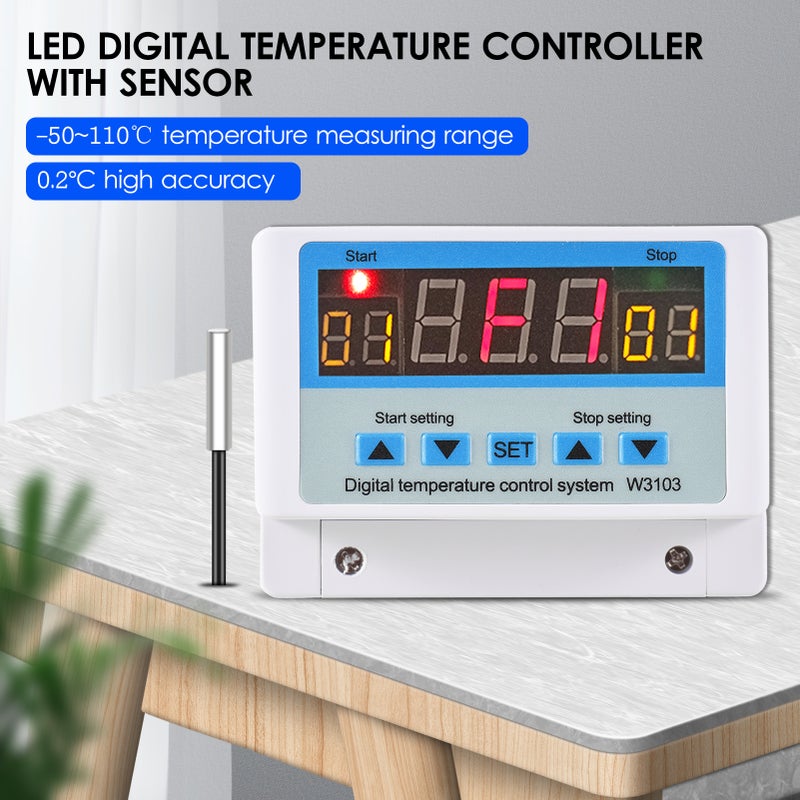 مثقل حراري ذكي DC24V 10A بدقة عالية 0.2 درجة مئوية - وحدة تحكم حرارية بتحكم متعدد الأوضاع لتطبيقات التسخين والتبريد - Image 3