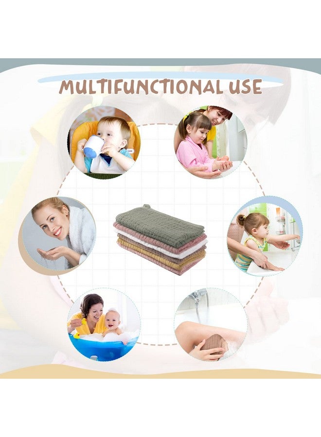 ايرينير مناديل تجشؤ من الشاش من إيريناري، 6 قطع من مناديل تجشؤ من الشاش القطني، حفاضات تجشؤ للأطفال، 6 طبقات ماصة، مناشف وجه من الشاش للأطفال (سلسلة وردية، 12 × 12 بوصة) - Image 5