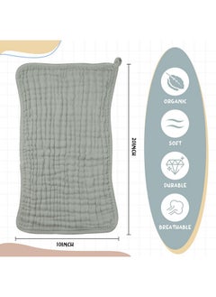 Irenare Irenare 6 Pieces Muslin Burp Cloths Cotton Muslin Washcloths Baby Burping Cloth Diapers 6 Absorbent Layers Muslin Face Towels for Baby (Pink Series, 12 x 12 Inch)  - Image 2