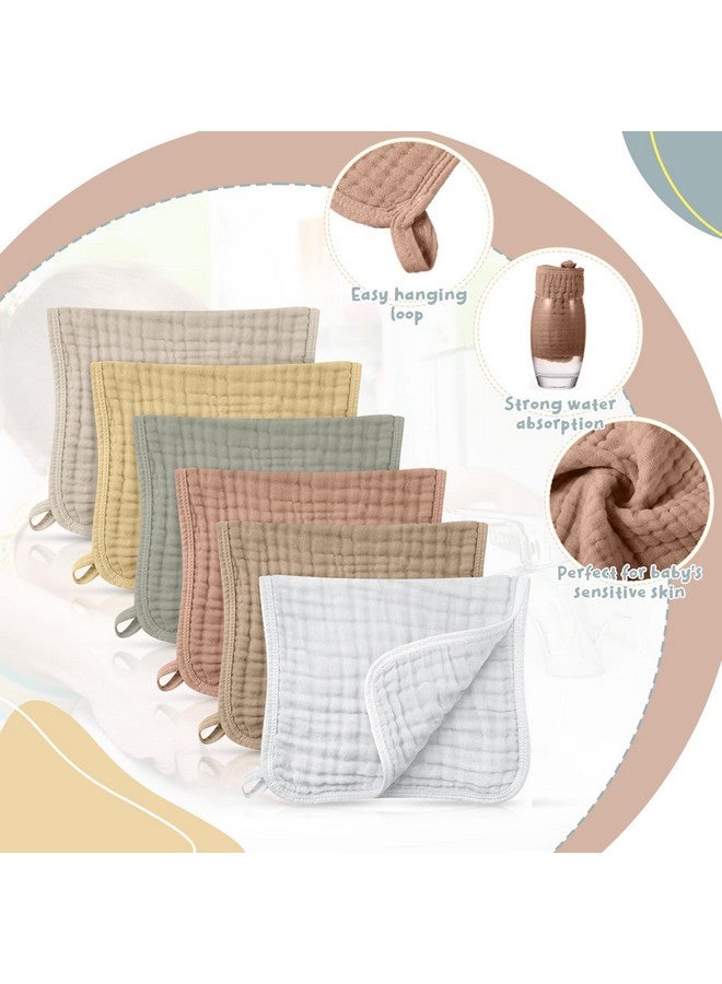 ايرينير مناديل تجشؤ من الشاش من إيريناري، 6 قطع من مناديل تجشؤ من الشاش القطني، حفاضات تجشؤ للأطفال، 6 طبقات ماصة، مناشف وجه من الشاش للأطفال (سلسلة وردية، 12 × 12 بوصة) - Image 3