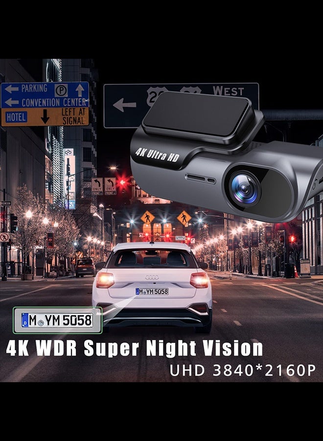 Digisand 4K Car Dash Camera UHD Recording Car DVR Night Vision Video Recorder DashCam Wi-Fi Support Black Box 24H Parking - Image 4