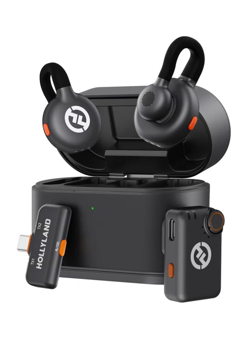 هولي لاند ميكروفون لاسلكي Hollyland Lark M2S – جهاز استقبال للكاميرا + جهاز استقبال Type-C | 7 غرام - Image 1