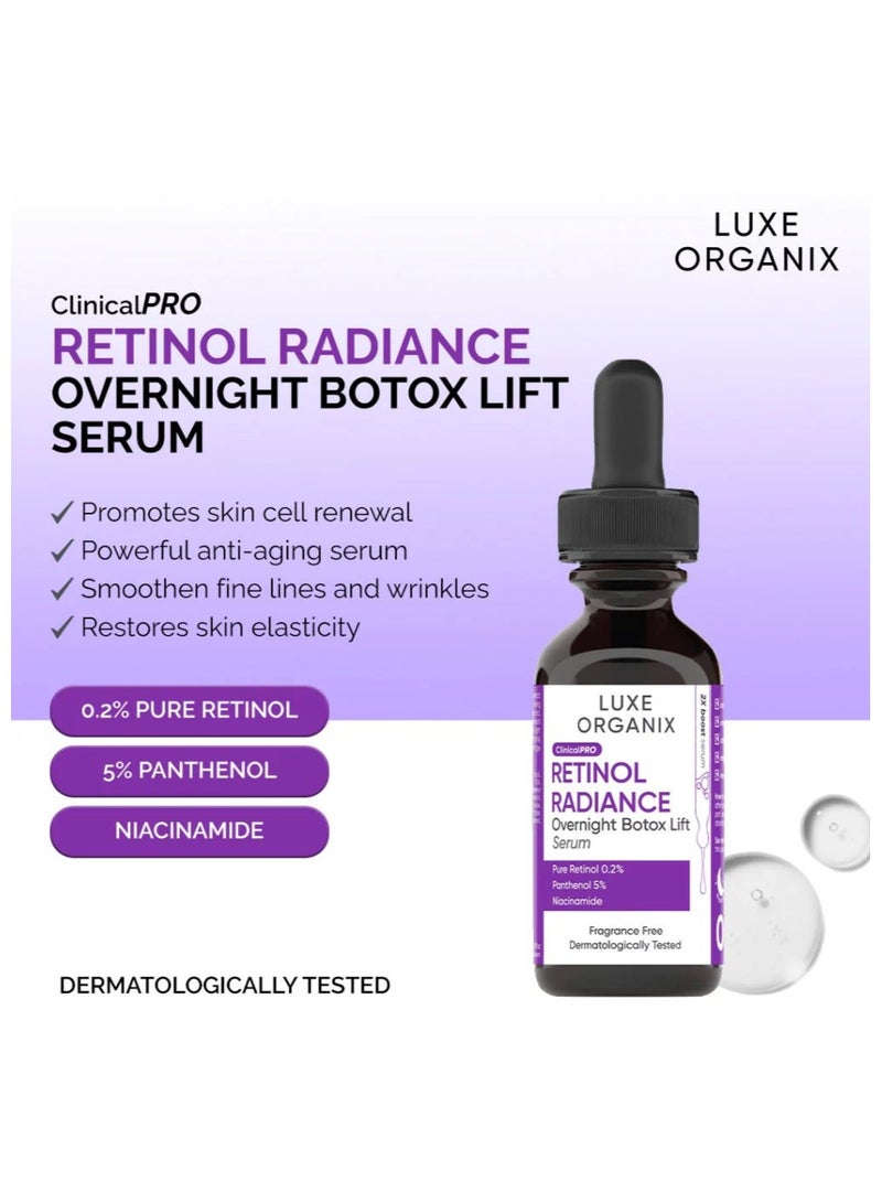 LUXE ORGANIX سيروم radiance برو ريتينول كلينيكال من لوكس أورغانيكس 30 مل - Image 3