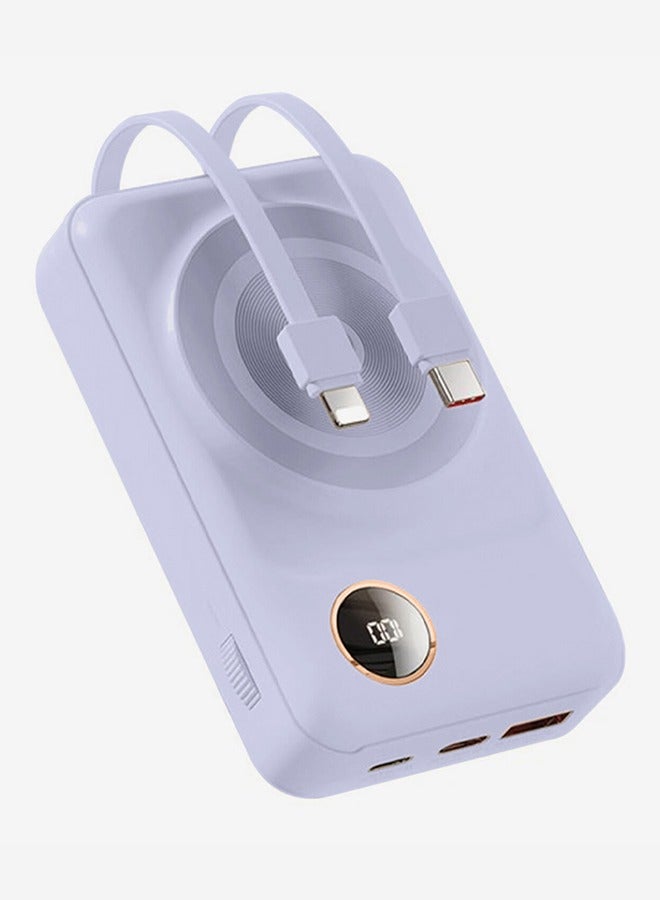 KALIO بنك طاقة شحن سريع 20000 مللي أمبير ماغسيف 66 واط لأجهزة لايتنينغ و Type-C، الهواتف المحمولة، الأجهزة اللوحية / بنفسجي - Image 4