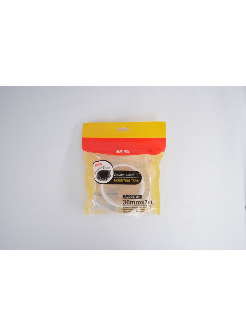 M&G double sided Nano Transparent Mounting Tape 36mmx3m(1 roll) - Image 1