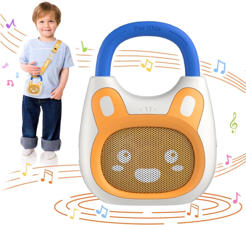 alilo Pocket Bunny Kids Music Player, Toddler Musical Toy Age 3-8, Preloaded 120+ Stories, Songs, Lullabies & White Noise, Portable Bluetooth Speaker with Strap & Ring - Image 1