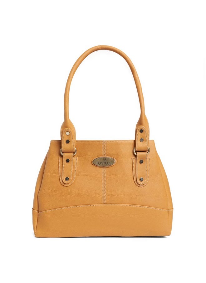 Fostelo Fostelo Women's Vegan Leather Birdie Handbags Shoulder Hobo Bag Ladies Purse (Orange) (Large)  - Image 1