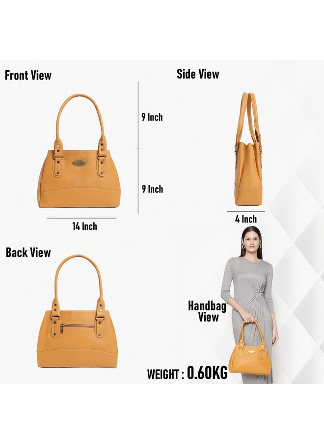 Fostelo Fostelo Women's Vegan Leather Birdie Handbags Shoulder Hobo Bag Ladies Purse (Orange) (Large)  - Image 3