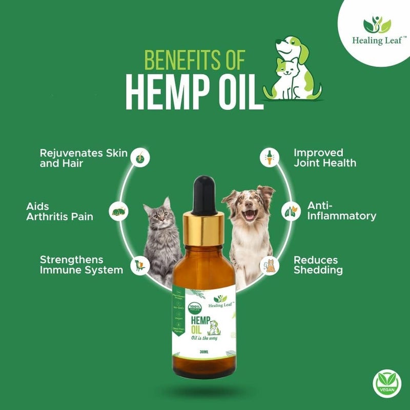 Healing Leaf Combo Hemp Seed Dog Protein Powder Supplement Coat, 100g,Magic Potion Pure Hemp Seed Oil | Organically Grown Benefits Nourish Dog’s Skin and Coat 90 ml - Image 4