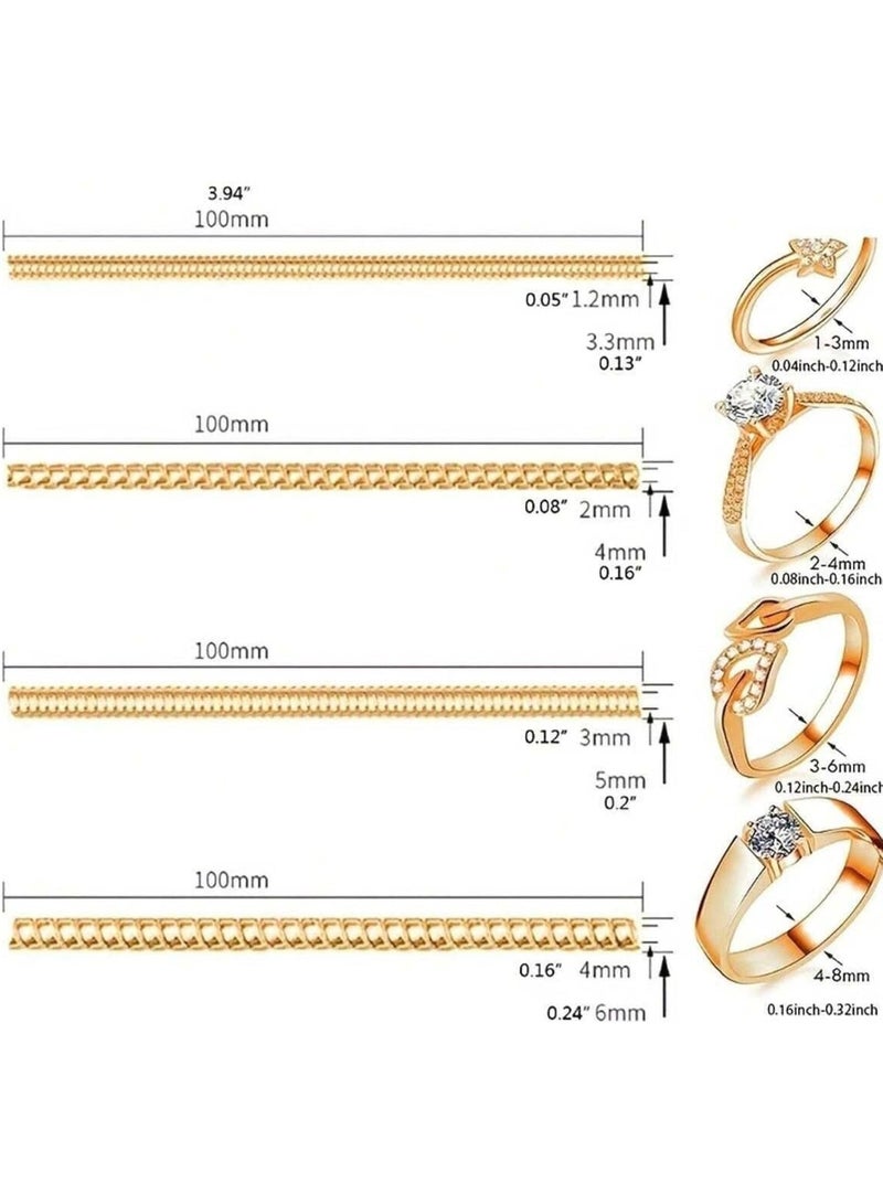 Ring Size Adjuster, 4 Pieces Set in 4 Different Sizes - Rose Gold Color - Image 2
