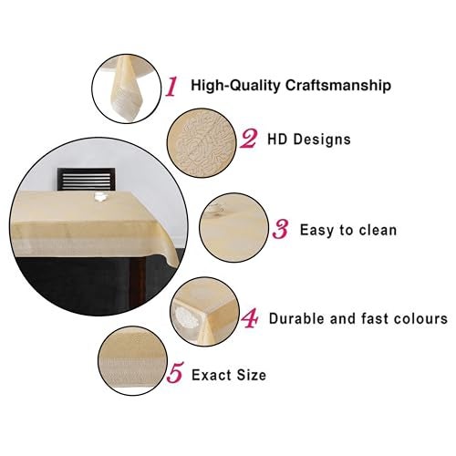 Homerz Premium Center Table Cloth for Home, Durable and Thick Polycotton Fabric (Gulmohar_2, 40x60 inch- Center Table) - Image 4