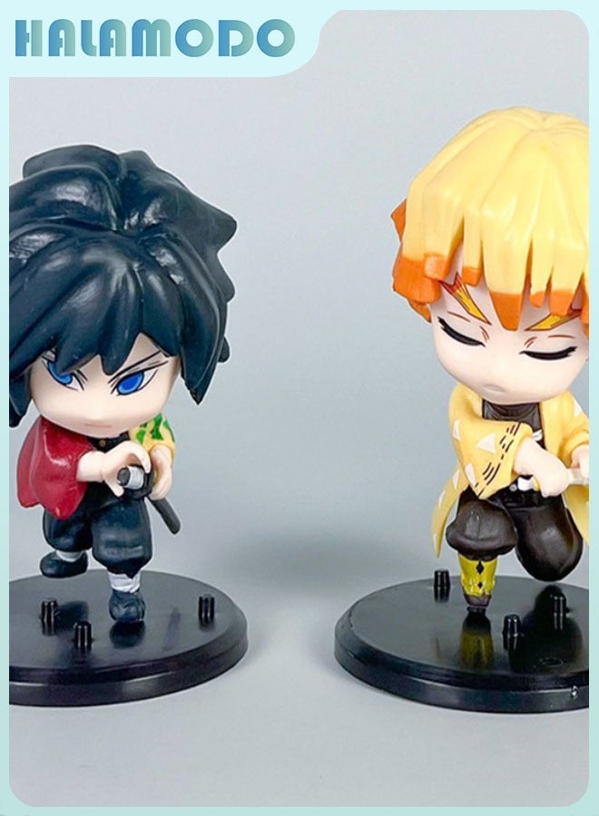 هالامودو صندوق الغموض! 8 قطع إصدار Q Tanjiro ، Nezuko وفريق أرقام 12 سم ، زينة مكتب جميلة ولعب عيد ميلاد ممتعة للأطفال - Image 4