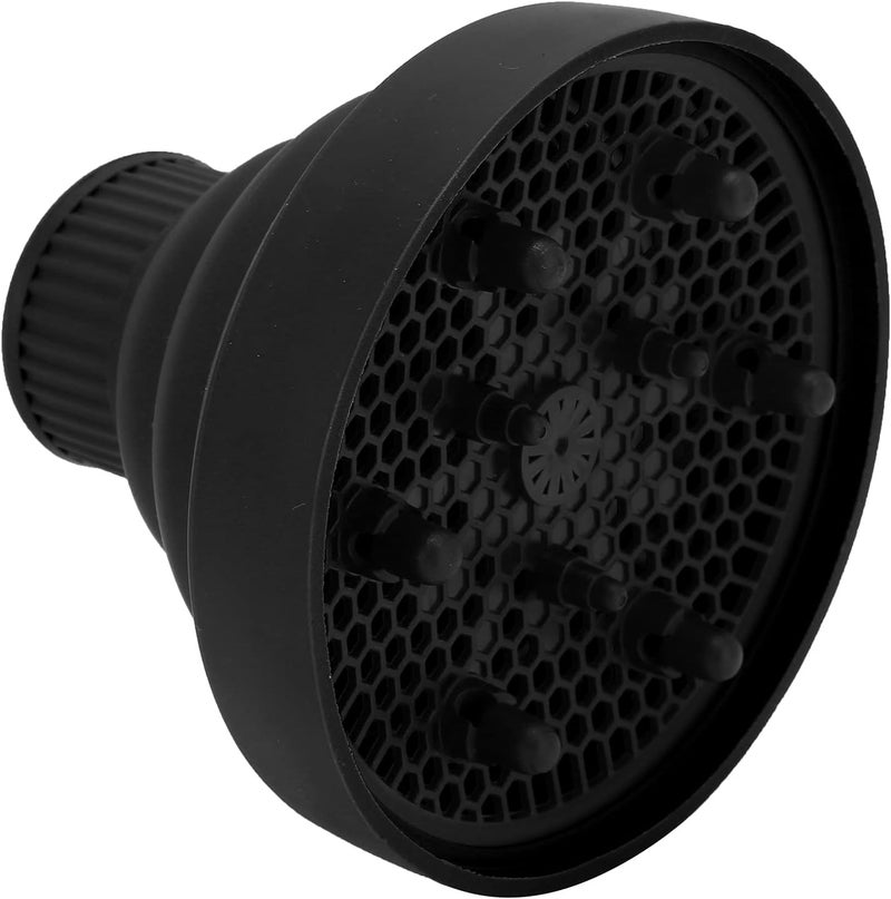 Universal Hair Dryer Diffuser, Convenient To Install Remove Hair Blow Dryer Diffuser Uniform Wind for Home for Travelling(black) - Image 1