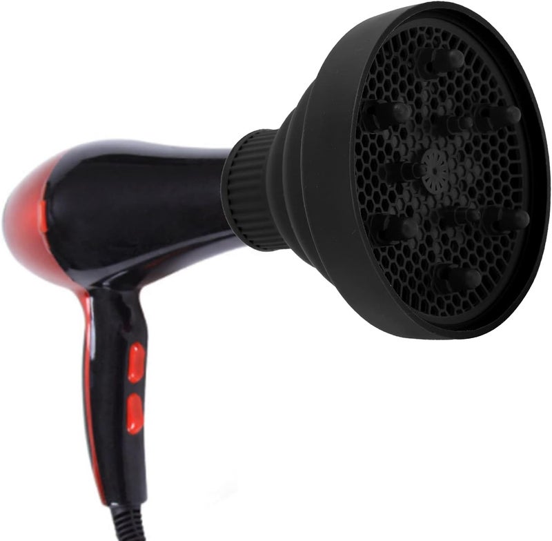 Universal Hair Dryer Diffuser, Convenient To Install Remove Hair Blow Dryer Diffuser Uniform Wind for Home for Travelling(black) - Image 4