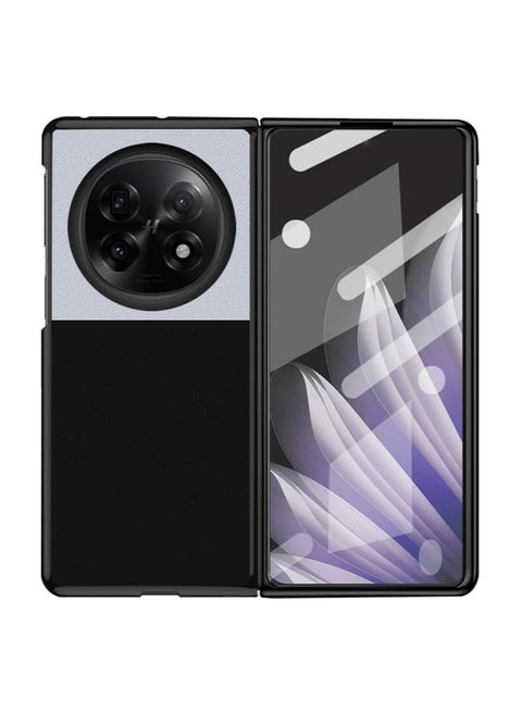 Compatible with Oppo Find N5 protective case, simple color-matching skin-friendly phone case, with front glass screen protection, OPPO Find N5 5G ultra-thin protective case