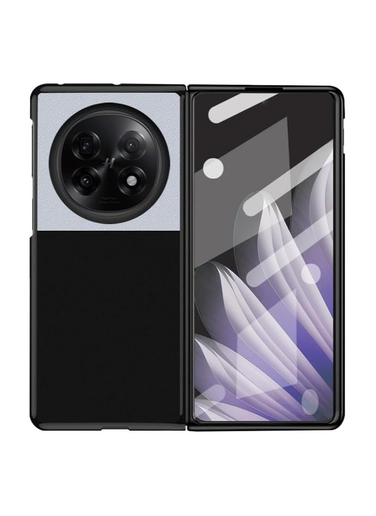 General - Compatible with Oppo Find N5 protective case, simple color-matching skin-friendly phone case, with front glass screen protection, OPPO Find N5 5G ultra-thin protective case - Image 1