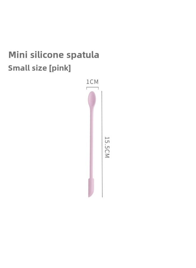 Generic - Mini Silicone Double-headed Sharp Scraper Spoon Cosmetic Skin Care Products Extraction Tool Set Including Avocado Jam Scraper-Specifications:Pink# Short - Image 1