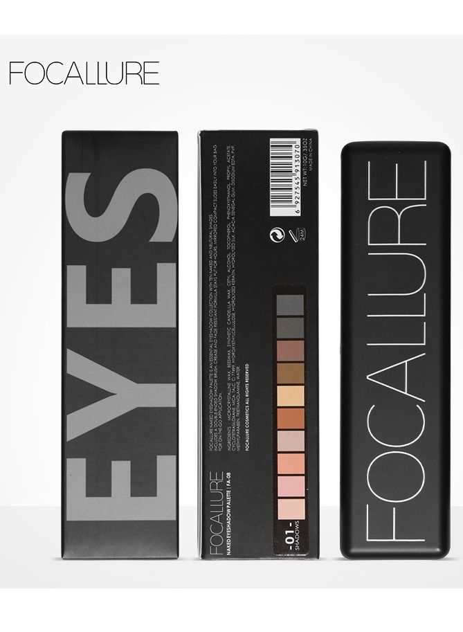 FOCALLURE 10 Color Eyeshadow Palette - Image 2