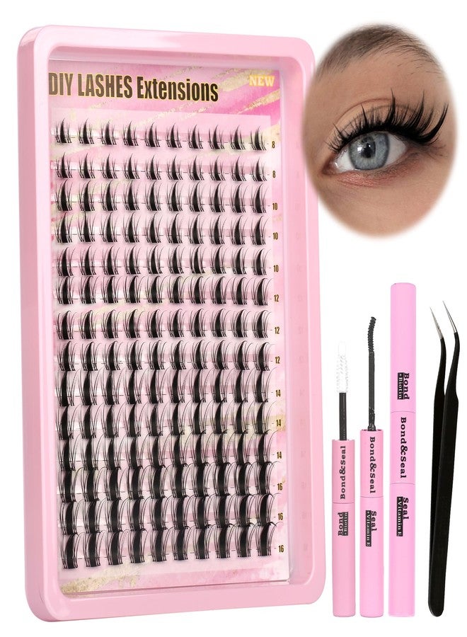 Gmagictobo Lash Clusters Manga Lash Clusters Kit Clear Fairy Eyelash Clusters Wet-Look Spiky Anime Lashes Pack C Curl Individual Lashes Lash Glue Lash Tweezers - Image 1