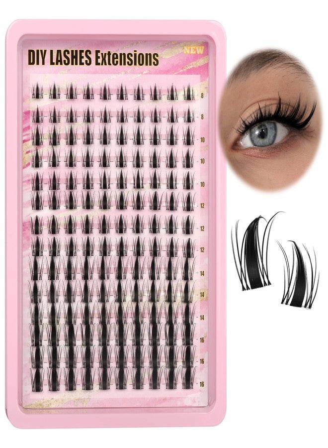 Gmagictobo Lash Clusters Manga Lash Clusters Kit Clear Fairy Eyelash Clusters Wet-Look Spiky Anime Lashes Pack C Curl Individual Lashes Lash Glue Lash Tweezers - Image 3