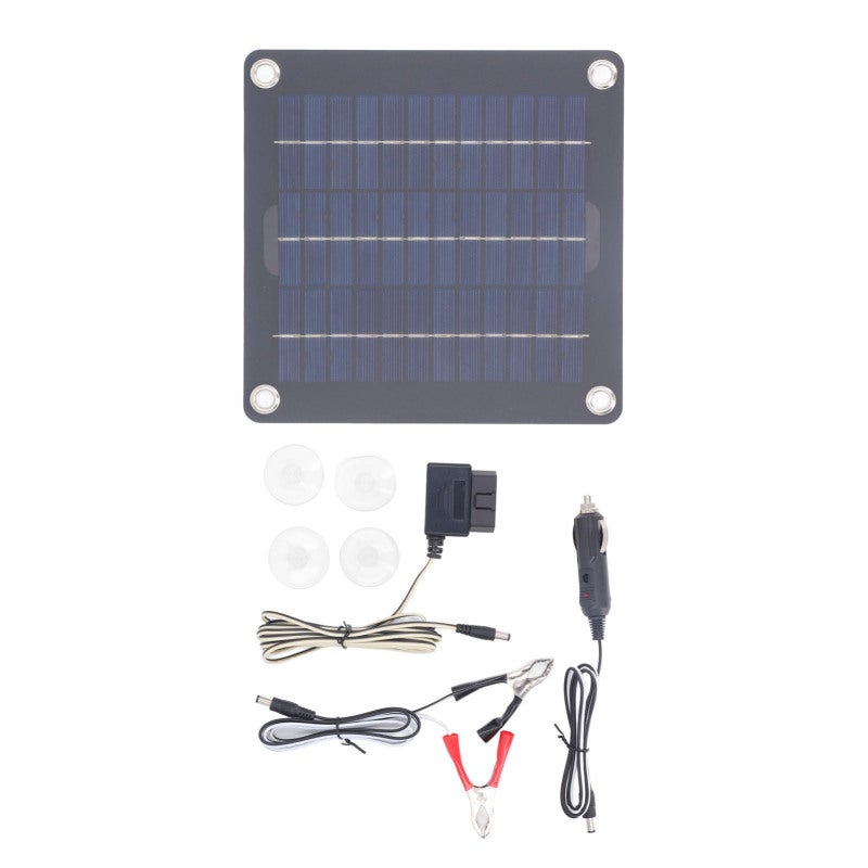 Solar Battery Charger Kit: 10W Monocrystalline Silicon Panel, High Efficiency, Easy Install - Prevent Battery Power Loss 12V Battery Maintainer for Rv, Boat, Car, Motorcycle, Outdoor Camping Vehicles - Image 5