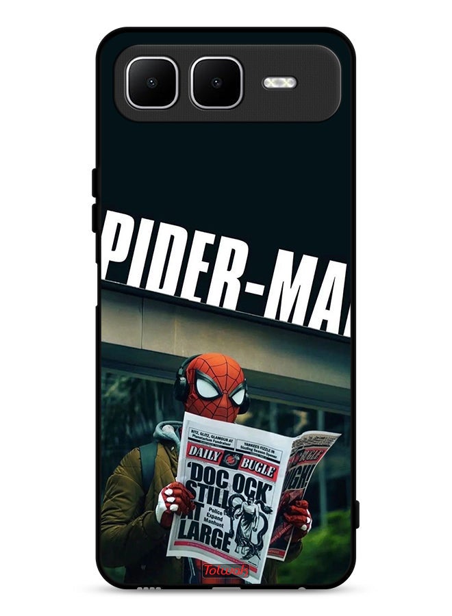 Tolwak Infinix Smart 10 Plus Protective Case Cover Spiderman Reading Newspaper