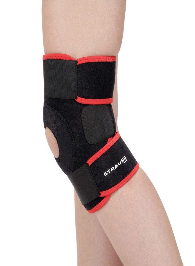 STRAUSS Adjustable Knee Support Patella, Free Size (Black), Single - Image 1