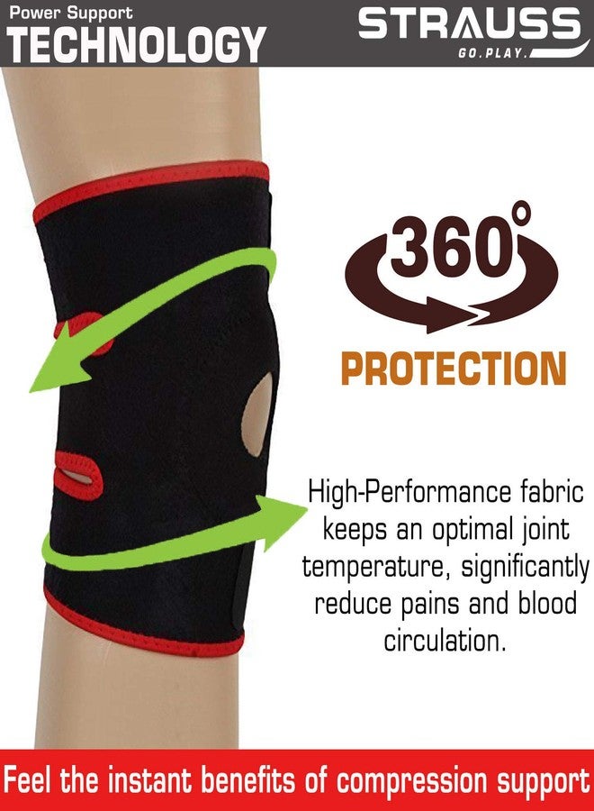 STRAUSS Adjustable Knee Support Patella, Free Size (Black), Single - Image 4