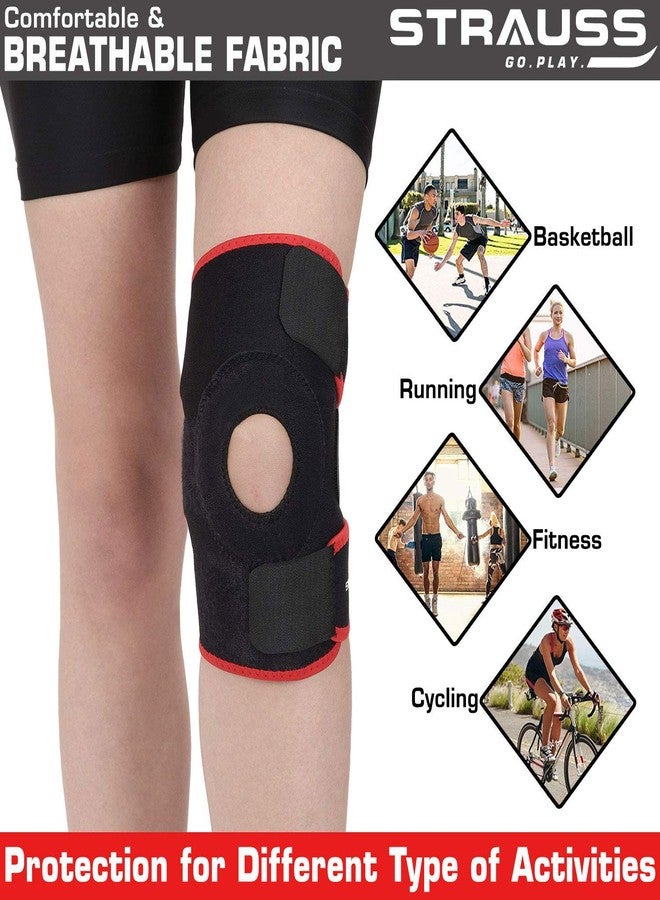 STRAUSS Adjustable Knee Support Patella, Free Size (Black), Single - Image 3
