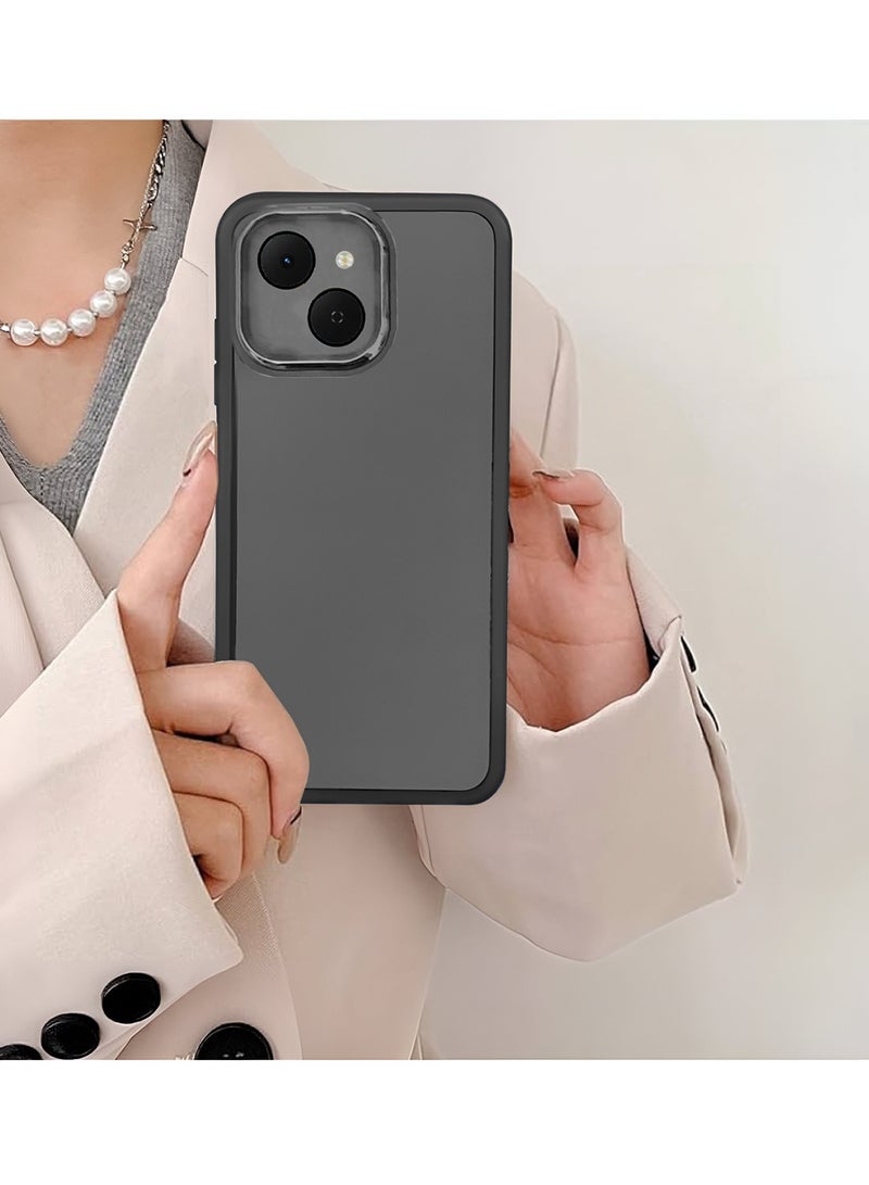 دبليو تيك حماية عدسة الكاميرا الشفافة الناعمة لهاتف Tecno Spark 40C 4G 2025، غطاء خلفي من سيليكون TPU فائق النحافة مع حافة كهربائية أنيقة للكاميرا - أسود - Image 4