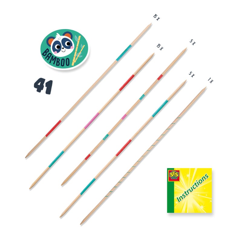 SES Creative 02295 Mikado XXL - Bamboo, 50 cm, 41 pins, Age 3+ - Image 2