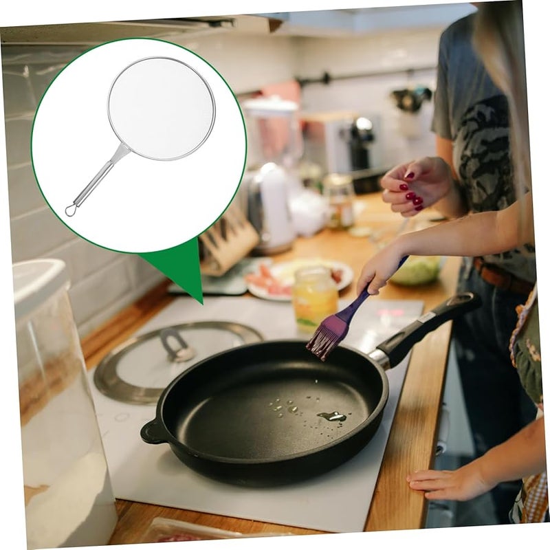Stainless Steel Mesh Splatter Guard For Cooking Easy Clean Grease Protector - Image 5