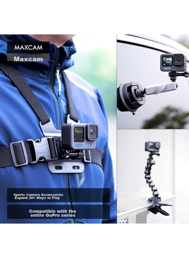 Maxcam/Maisikamu Aluminum Alloy Selfie Stick Portable Tripod For Gopro 13/12/Ace Pro 2 Action Cameras, Vlog Extension Pole Accessory - Image 5