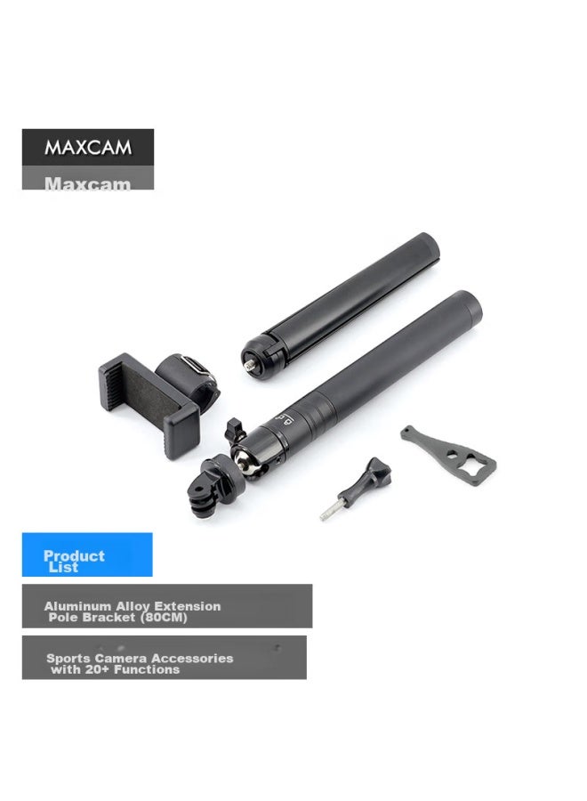 Maxcam/Maisikamu Aluminum Alloy Selfie Stick Portable Tripod For Gopro 13/12/Ace Pro 2 Action Cameras, Vlog Extension Pole Accessory - Image 2