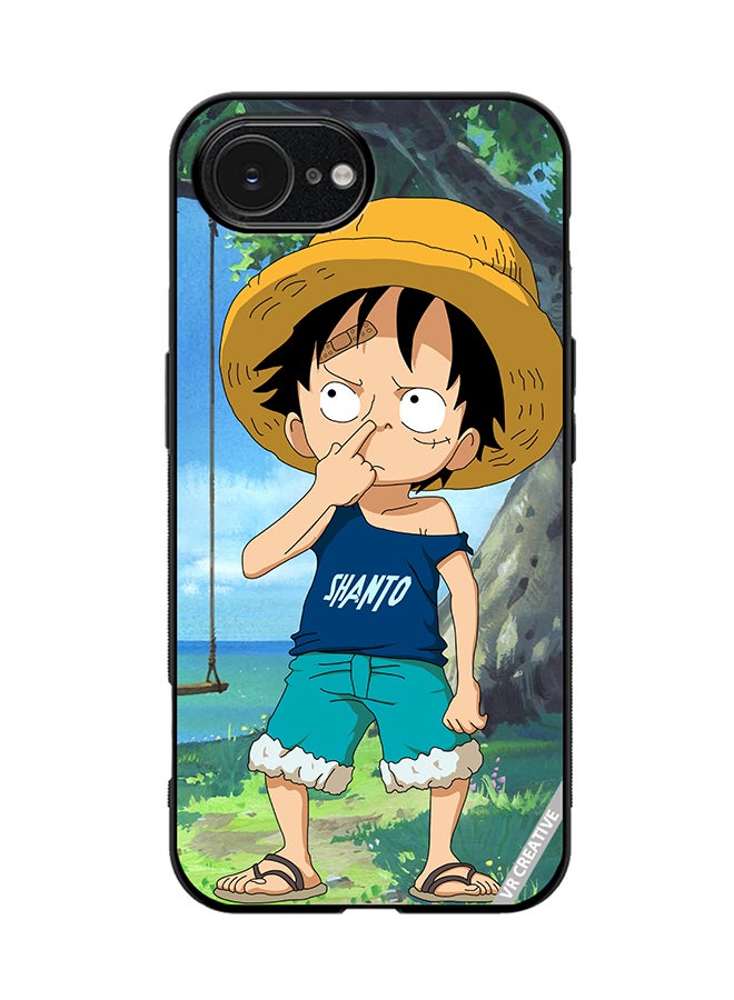 Protective Case Cover For Apple iPhone 16e Monkey Dluffy Design Multicolour