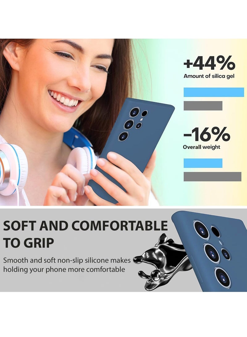 BORTONY Samsung S24 Ultra Case Liquid Soft Silicone Gel Rubber Galaxy S24 Ultra Cover Anti Scratch Drop-Proof Protective Case for Samsung Galaxy S24 Ultra 6.8 Inch - Image 3