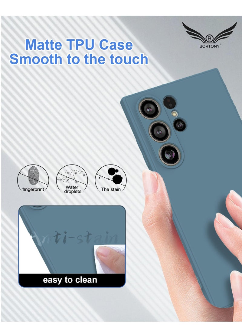 BORTONY Samsung S24 Ultra Case Liquid Soft Silicone Gel Rubber Galaxy S24 Ultra Cover Anti Scratch Drop-Proof Protective Case for Samsung Galaxy S24 Ultra 6.8 Inch - Image 4