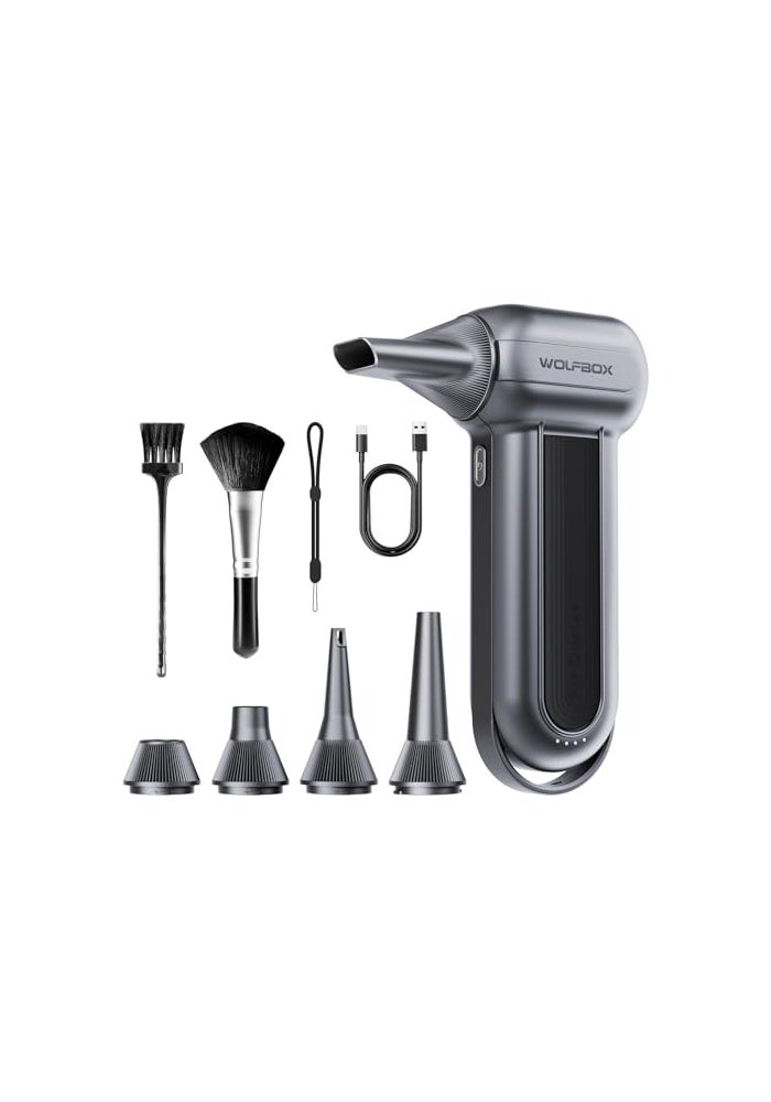 WOLFBOX MF100 Electric Air Duster150000RPM Super Power Cordless Air Duster Rechargeable Brushless Motor Durable Blower 3Gear Adjustable Dust Blower for Computer Keyboard Outdoor House and Car - Image 1